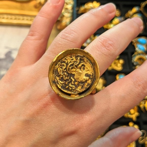 CARIA Handmade Ancient Coin Rings - Picture 3 of 9